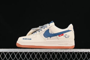 Nike Air Force 1'07 Low Collaboration Cream Blue Air Force 1 Low Top Casual Skate Shoes QW5836-001