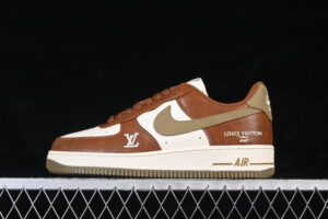 Nike Air Force 1'07 Low Collaboration White Brown Air Force 1 Low Top Casual Skate Shoes NH0601-590