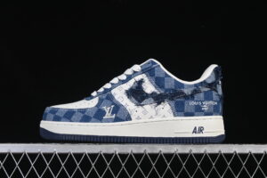 Nike Air Force 1'07 Low Collaboration White Blue Air Force 1 Low Top Casual Skate Shoes YF9511-816