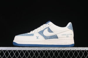 Nike Air Force 1'07 Low Collaboration White Blue Air Force 1 Low Top Casual Skate Shoes XD2588-606
