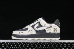Nike Air Force 1'07 Low Collaboration White Black Air Force 1 Low Top Casual Skate Shoes Graffiti XL1979-130