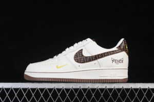 Nike Air Force 1'07 Low Collaboration Cream Brown Air Force 1 Low Top Casual Skate Shoes XY9025-019