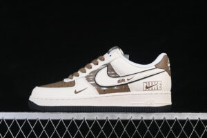 Nike Air Force 1'07 Low Collaboration Cream White Brown Low Top Casual Skate Shoes Custom XD9314-618