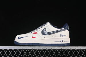 Nike Air Force 1'07 Low Collaboration Cream White Red Blue Air Force 1 Low Top Casual Skate Shoes XD2588-609