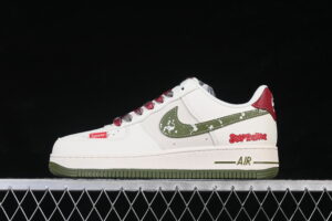 Nike Air Force 1'07 Low Collaboration Cream Red Green Air Force 1 Low Top Casual Skate Shoes QW5606-273