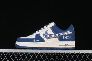 Nike Air Force 1'07 Low Collaboration Cream Blue Air Force 1 Low Top Casual Skate Shoes DF0188-103