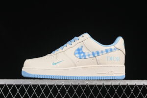 Nike Air Force 1'07 Low Collaboration Cream Blue Air Force 1 Low Top Casual Skate Shoes KK1988-072