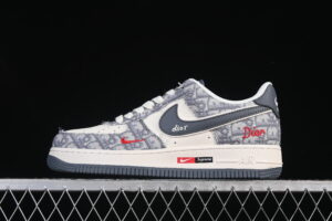 Nike Air Force 1'07 Low Collaboration Cream Grey Red Air Force 1 Low Top Casual Skate Shoes MZ9588-807