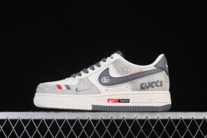 Nike Air Force 1'07 Low Collaboration Cream Grey Red Air Force 1 Low Top Casual Skate Shoes MZ9588-808
