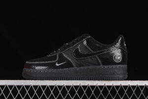Nike Air Force 1'07 Low Collaboration Black Air Force 1 Low Top Casual Skate Shoes SC9207-529
