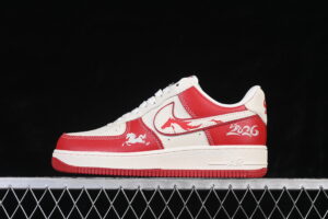 Nike Air Force 1'07 Low Collaboration Red Air Force 1 Low Top Casual Skate Shoes Year of the Horse XL1979-134