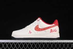 Nike Air Force 1'07 Low Limited Cream Red Air Force 1 Low Top Casual Skate Shoes Year of the Horse MZ9588-820