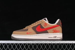 Nike Air Force 1'07 Low Limited Brown Red Air Force 1 Low Top Casual Skate Shoes Year of the Horse NH0601-516