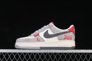 Nike Air Force 1'07 Low Limited Grey Red Air Force 1 Low Top Casual Skate Shoes Year of the Horse HT5088-628