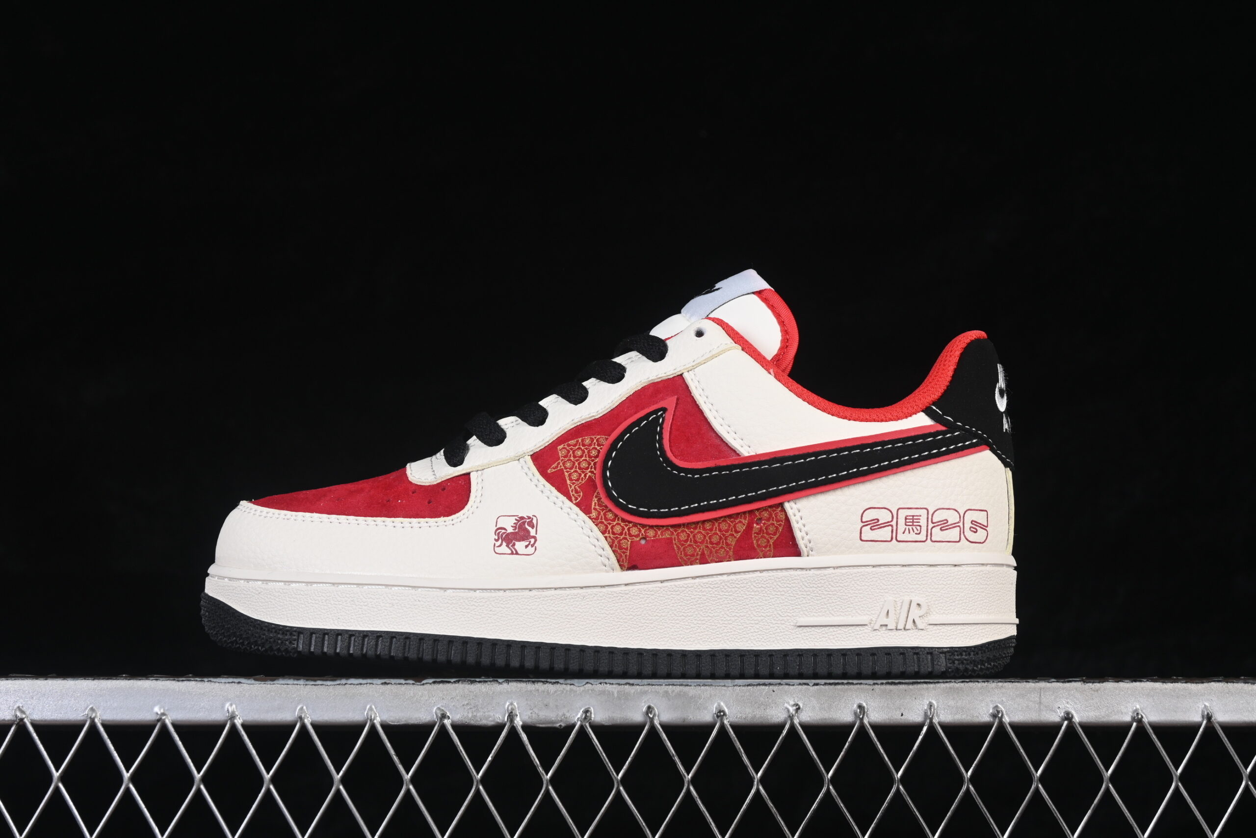 Nike Air Force 1'07 Low Limited White Black Red Air Force 1 Low Top Casual Skate Shoes Year of the Horse DN1688-822