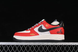 Nike Air Force 1'07 Low Limited Cream Black Red Air Force 1 Low Top Casual Skate Shoes Year of the Horse MZ9588-818