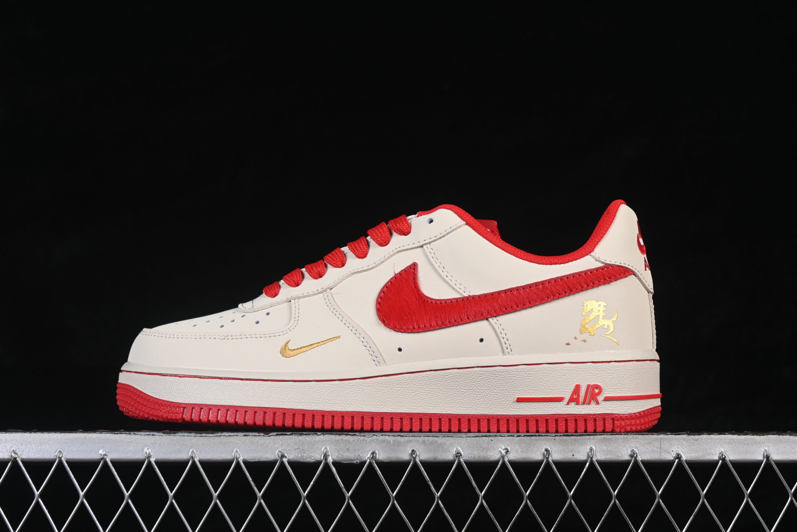 Nike Air Force 1'07 Low Limited Cream White Red Air Force 1 Low Top Casual Skate Shoes Year of the Horse NH0601-513