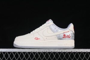 Nike Air Force 1'07 Low Limited Cream White Grey Air Force 1 Low Top Casual Skate Shoes Year of the Horse DF0188-141