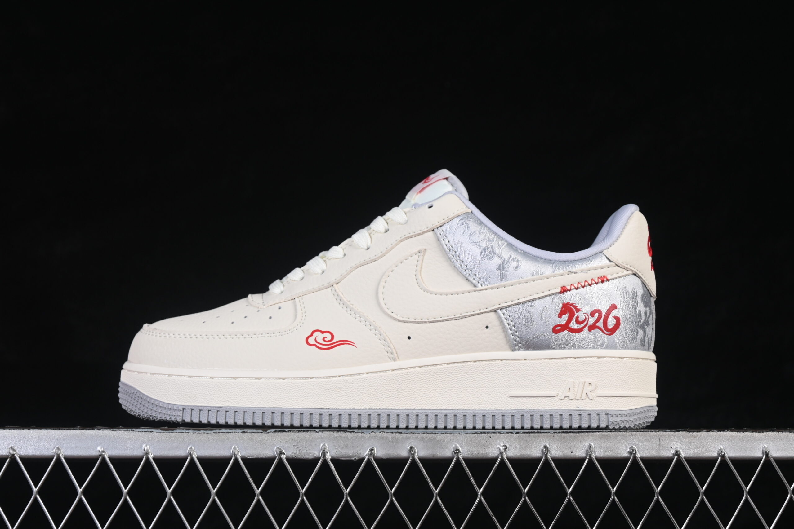 Nike Air Force 1'07 Low Limited Cream White Grey Air Force 1 Low Top Casual Skate Shoes Year of the Horse DF0188-141