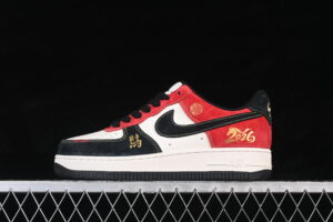 Nike Air Force 1'07 Low Limited Cream Black Red Air Force 1 Low Top Casual Skate Shoes Year of the Horse QW5288-131