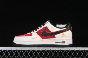 Nike Air Force 1'07 Low Limited Cream Black Red Air Force 1 Low Top Casual Skate Shoes Year of the Horse HT5088-616