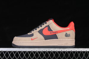 Nike Air Force 1'07 Low Limited Collaboration Brown Red Air Force 1 Low Top Casual Skate Shoes Year of the Horse KD1688-002