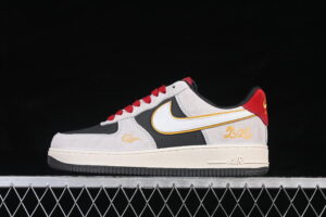 Nike Air Force 1'07 Low Limited Collaboration White Grey Air Force 1 Low Top Casual Skate Shoes Chinese Style Year of the Horse KD1688-006