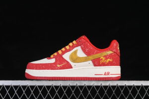 Nike Air Force 1'07 Low Limited Collaboration White Red Air Force 1 Low Top Casual Skate Shoes Year of the Horse DF0188-131