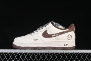 Nike Air Force 1'07 Low Collaboration White Brown Suede Air Force 1 Low Top Casual Skate Shoes XD9314-614