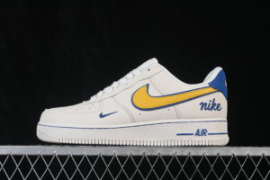 Nike Air Force 1'07 Low Yellow Blue Air Force 1 Low Top Casual Skate Shoes FV3694-112