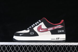 Nike Air Force 1'07 Low Black Red Air Force 1 Low Top Casual Skate Shoes SY1388-029