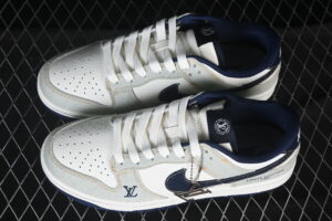 Nike SB Dunk Low LV Collaboration Blue Low Top Casual Skate Shoes Custom SC0601-450