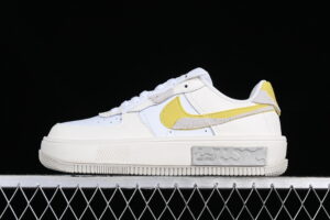 Nike Air Force 1 Fontanka Series Cream Grey Yellow Air Force 1 Low Top Casual Skate Shoes DV6984-100