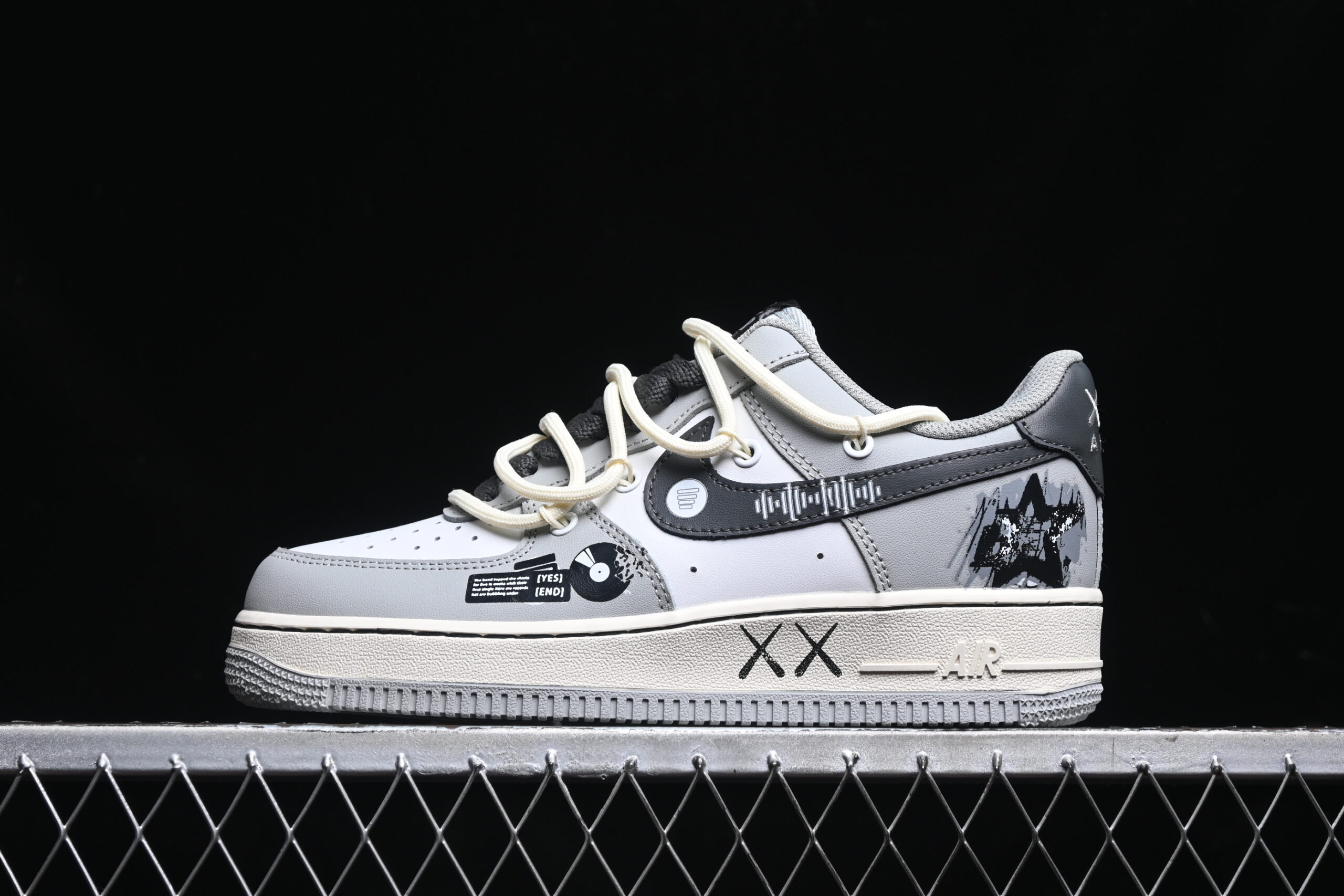 Nike Air Force 1 Low "Vinyl" Black Air Force 1 Low Top Casual Sports Skate Shoes KS6896-666