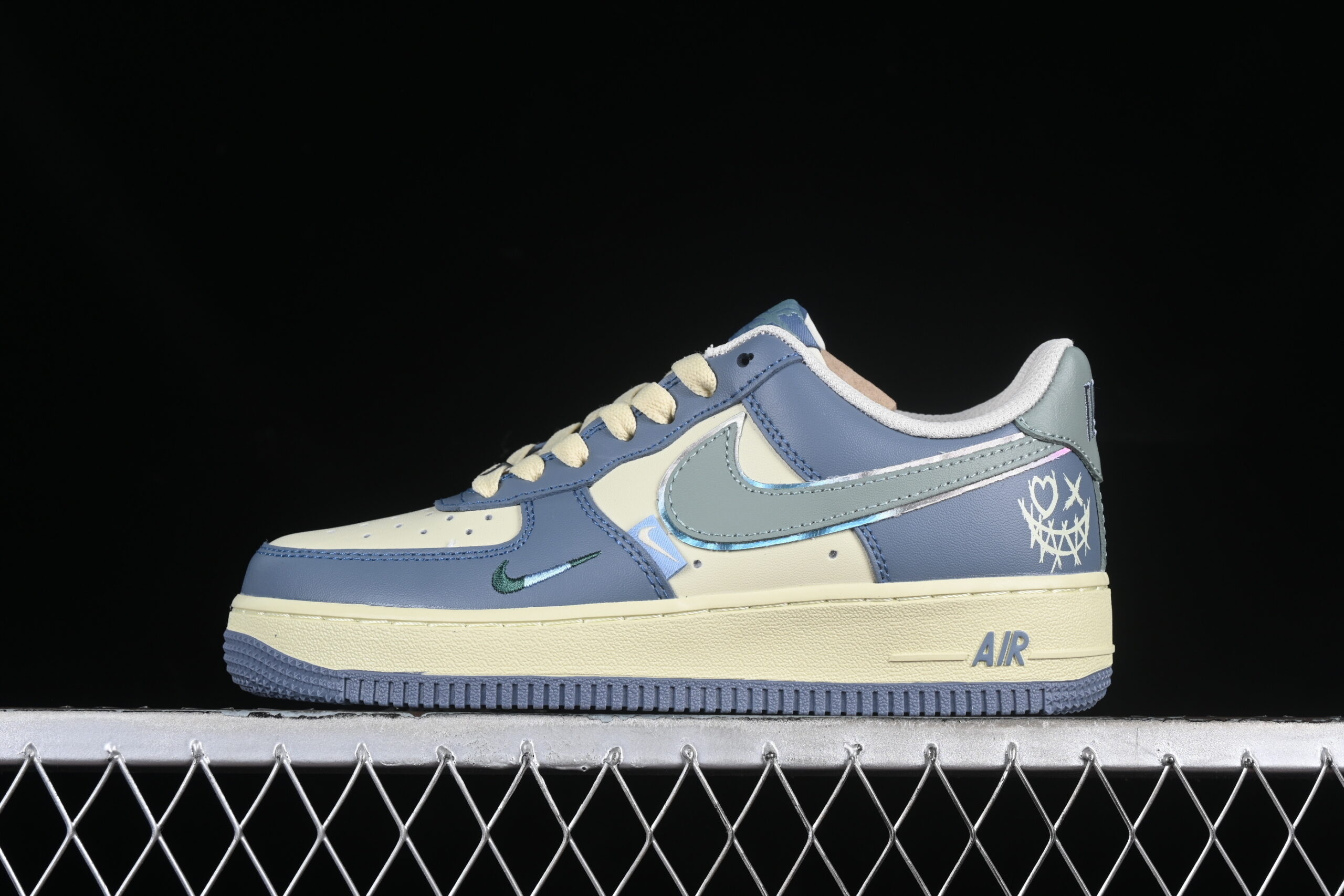 Nike Air Force 1'07 Low "Blue Clown" - Blue Air Force 1 Low Top Casual Skate Shoes Custom Edition XL2312-333