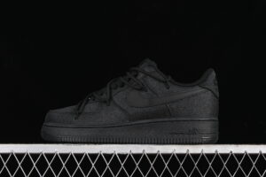 Nike Air Force 1'07 Low "Cleanfit" Retro Black Star Pattern Air Force 1 Low Top Casual Skate Shoes Glitter ZH0316-030