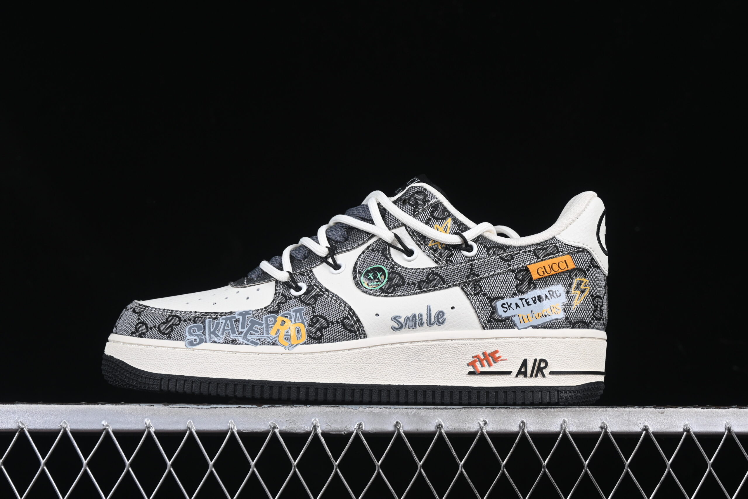 Nike Air Force 1'07 Low "Hip hop Gucci Style" Air Force 1 Low Top Casual Skate Shoes BD0077-555
