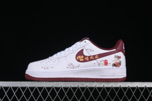 Nike Air Force 1'07 Low "Nezha" Air Force 1 Low Top Casual Skate Shoes Graffiti Hand Painted FV5988-105