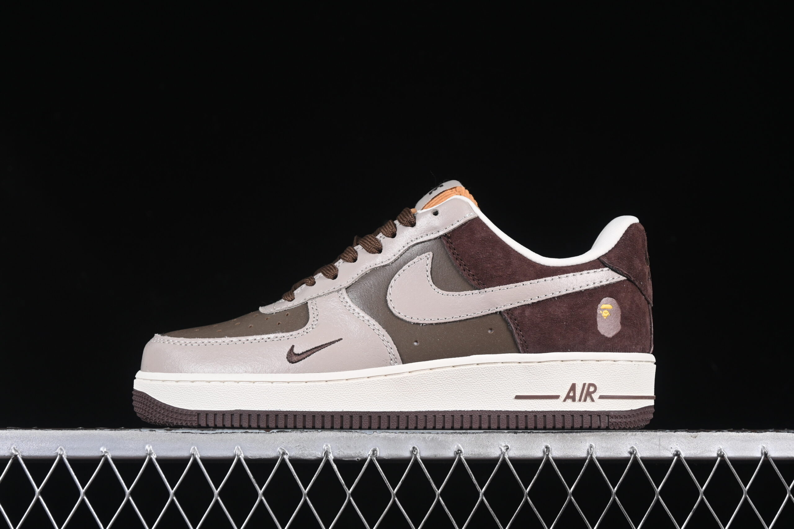 Nike Air Force 1'07 Low Bape Collaboration Grey Green Air Force 1 Low Top Casual Skate Shoes KK1988-039