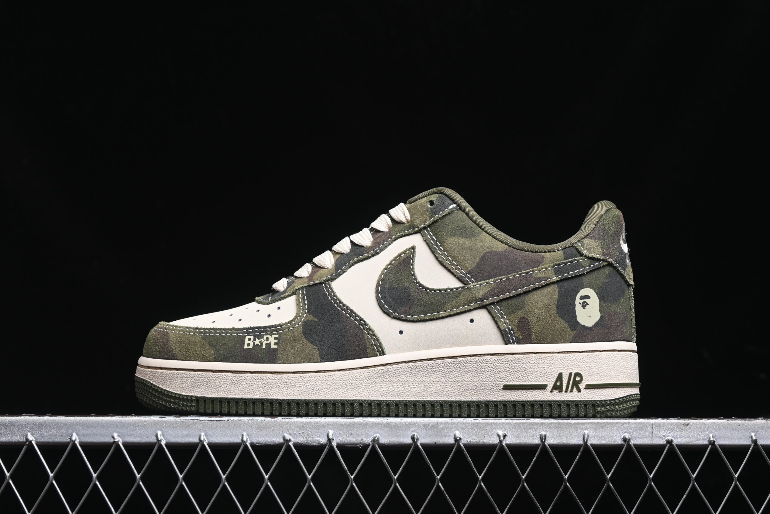Nike Air Force 1'07 Low Bape Collaboration - Air Force 1 Low Top Casual Skate Shoes CH6336-509