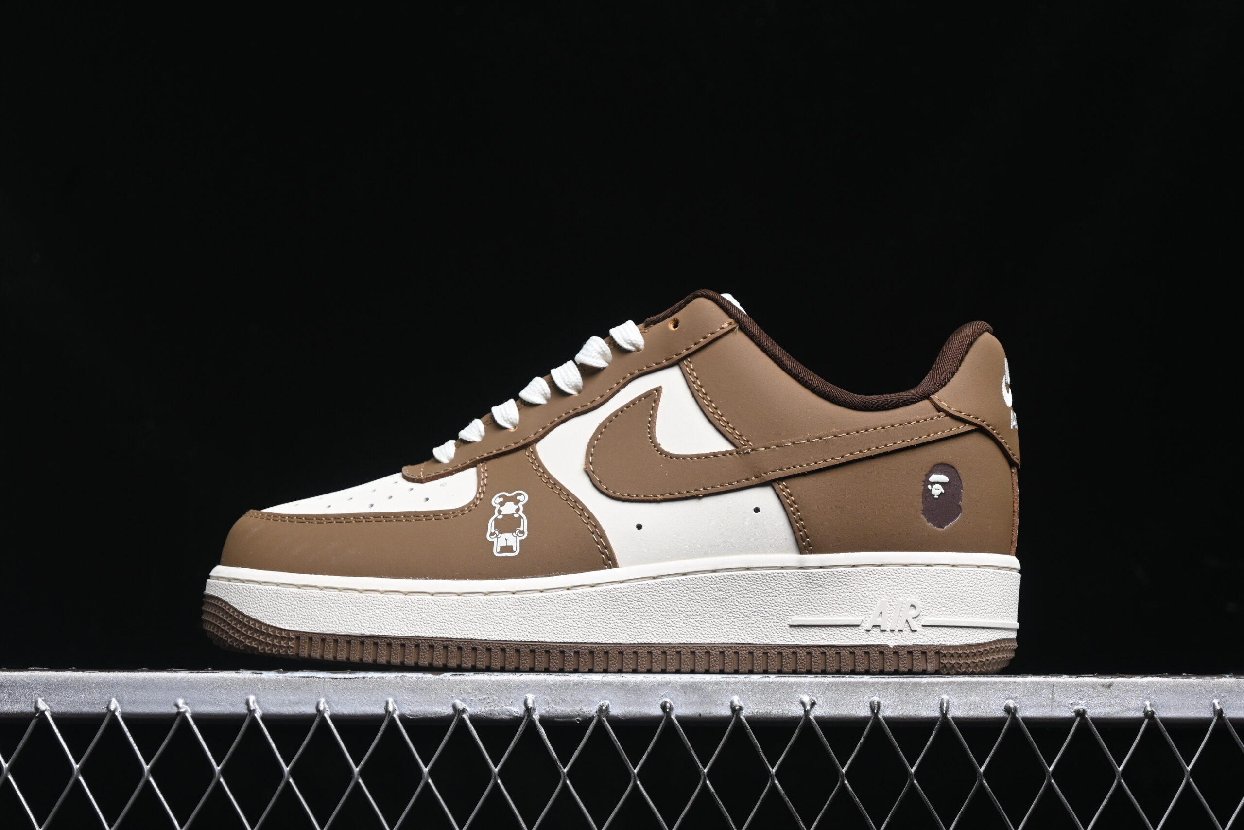 Nike Air Force 1'07 Low Bape Collaboration - Brown Air Force 1 Low Top Casual Skate Shoes DF0188-013