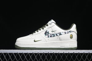 Nike Air Force 1'07 Low Bape Collaboration - Cream White Air Force 1 Low Top Casual Skate Shoes DF0188-012