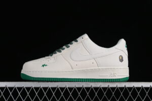 Nike Air Force 1'07 Low BAPE Collaboration - Cream Green Air Force 1 Low Top Casual Skate Shoes FG6688-102