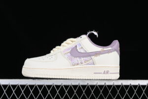 Nike Air Force 1'07 Low Low "Just Do It" Purple Air Force 1 Low Top Casual Skate Shoes FJ7740-019