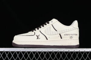 Nike Air Force 1'07 Low LV Collaboration - Cream Brown Air Force 1 Low Top Casual Skate Shoes CT3228-300