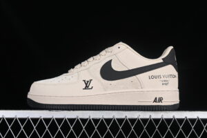 Nike Air Force 1'07 Low LV Collaboration - Cream Black Air Force 1 Low Top Casual Skate Shoes XB8228-834