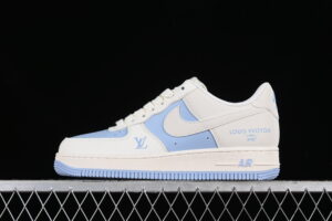 Nike Air Force 1'07 Low LV Collaboration - Cream White Blue Air Force 1 Low Top Casual Sports Skate Shoes BB9599-203