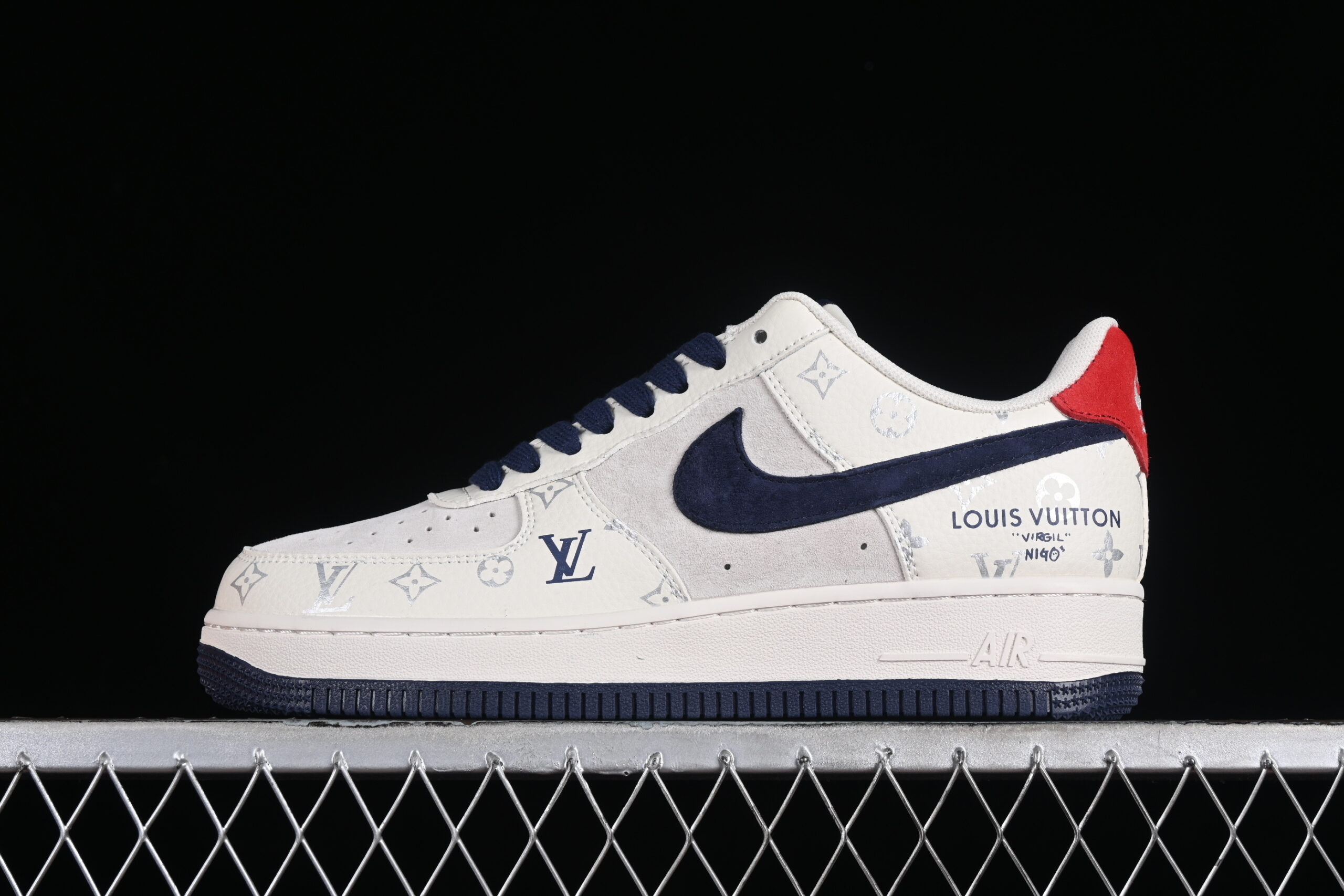 Nike Air Force 1'07 Low LV Collaboration - Cream White Blue Air Force 1 Low Top Casual Shoes CV1724-111