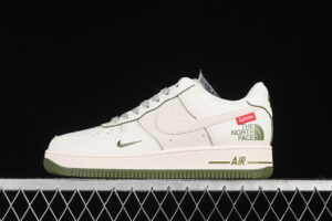 Nike Air Force 1'07 Low Supreme Collaboration - Cream White Green Air Force 1 Low Top Casual Skate Shoes XZ1996-527