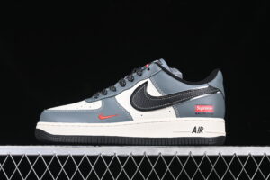 Nike Air Force 1'07 Low Supreme Collaboration Blue Grey Air Force 1 Low Top Casual Skate Shoes XZ6188-385